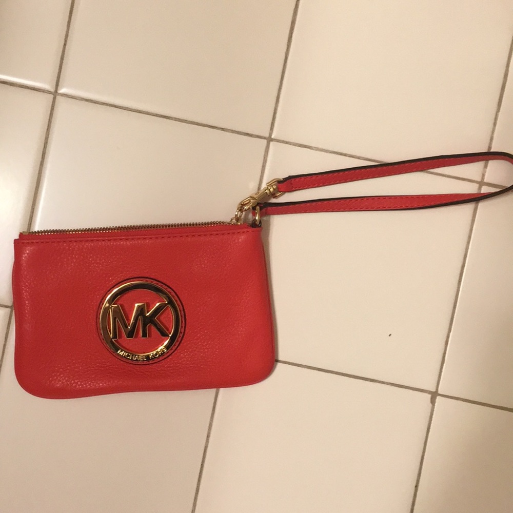 Brand New Red Michael Kors Wristlet